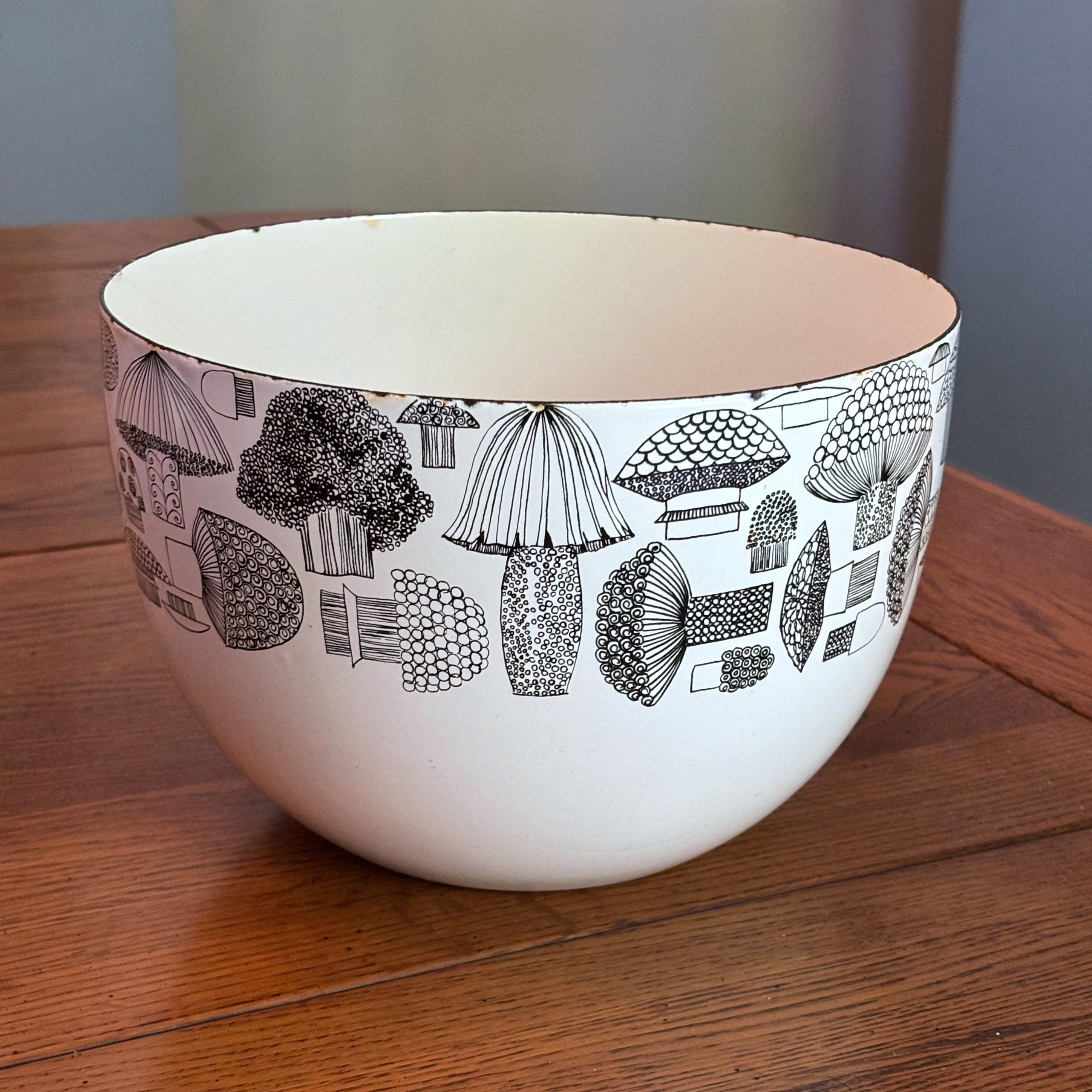 アラビア フィネル マッシュルーム きのこ ホーローボウル Vintage Finel Arabia Mushroom Enamel Bowl - Scandinavian Modern