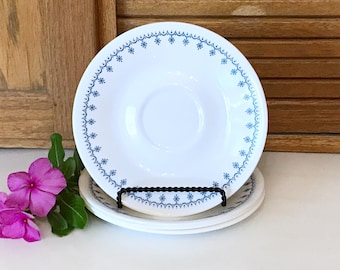 Corelle Snowflake Blue Saucers Set of 6