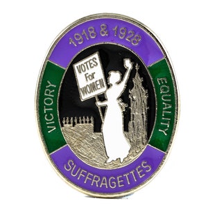 Suffragette - Womens Rights - Votes For Women - Night - Enamel Badge