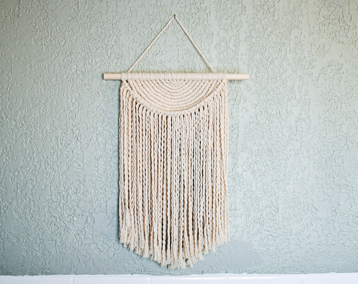 DIY Macrame Kit Large Macrame Wall Hanging Off White Etsy