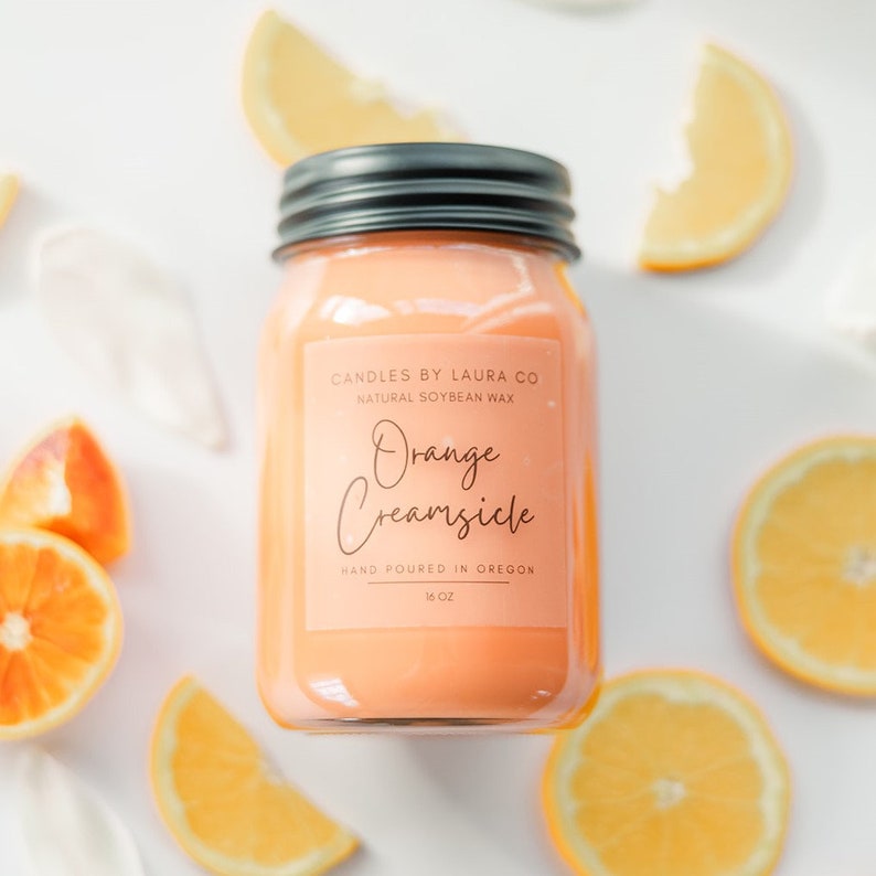 Orange Creamsicle Soy Jar Candle - Thumbnail 3