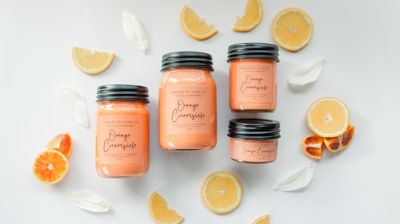 Orange Creamsicle Soy Jar Candle - Thumbnail 2