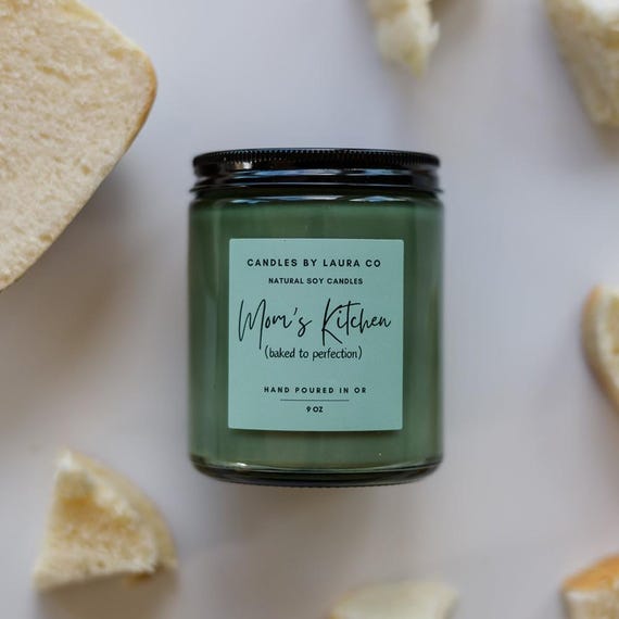 9 oz Retro Mom Colored Glass Soy Jar Candles