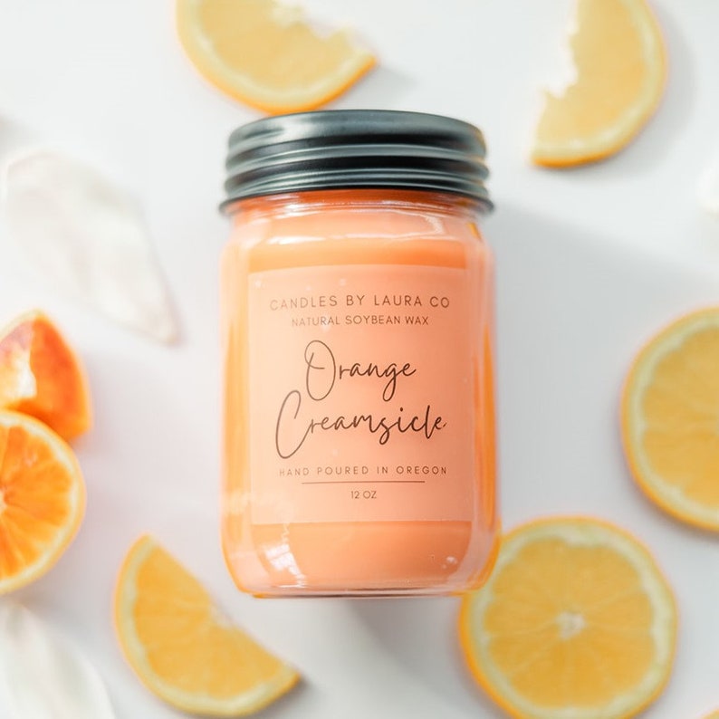 Orange Creamsicle Soy Jar Candle - Thumbnail 4