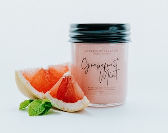 Grapefruit Mint Soy Jar Candle