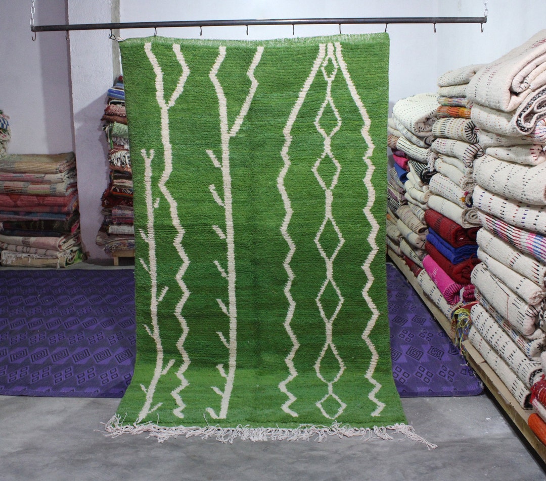 6c09_top Vintage Moroccan Carpet All Wool Premium 100 Wools Rugs New