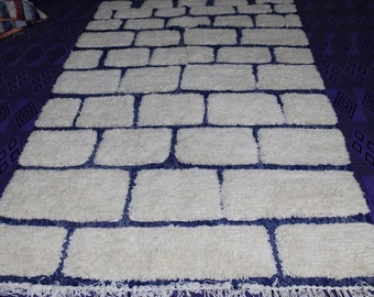 Alfombra marroquí vintage Grandes alfombras Beni Ourain alfombra bereber hecha a mano tejida a mano alfombra de área