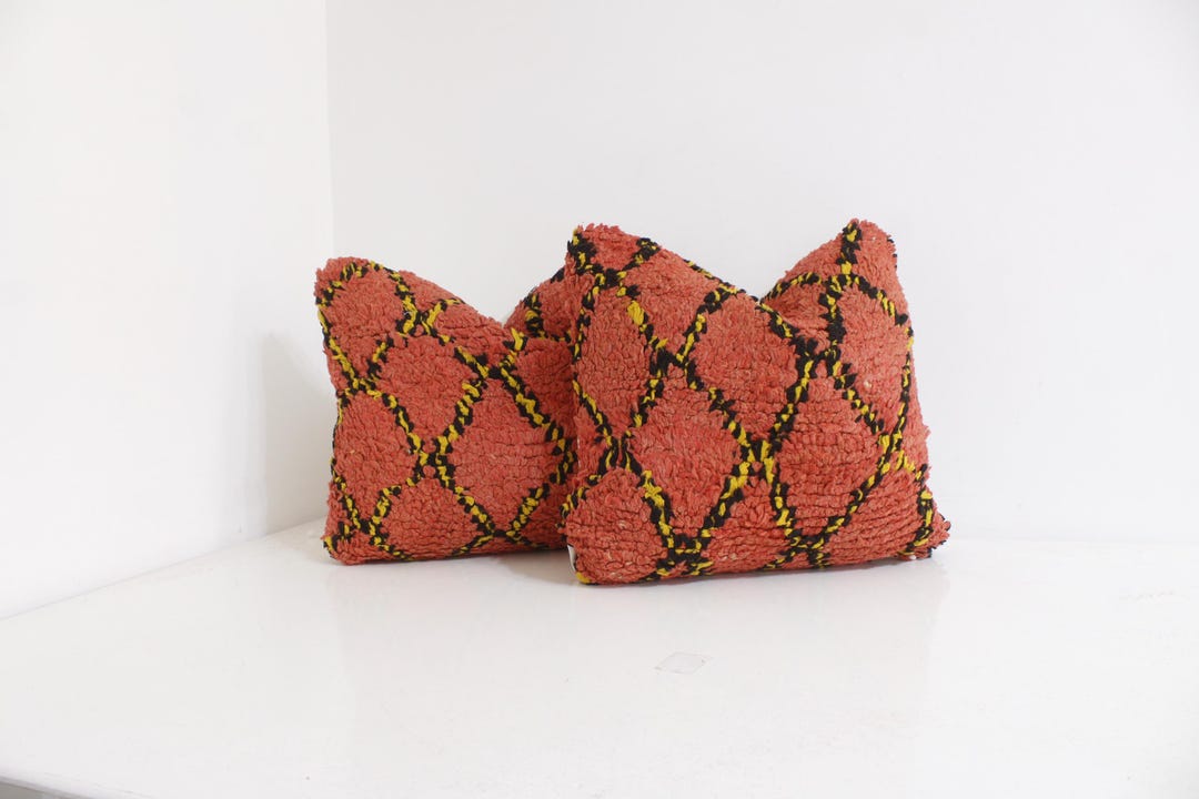 Ddp_set of 2 Vintage Moroccan Pillows 100% Wool ,absolutely Gorgeous ...