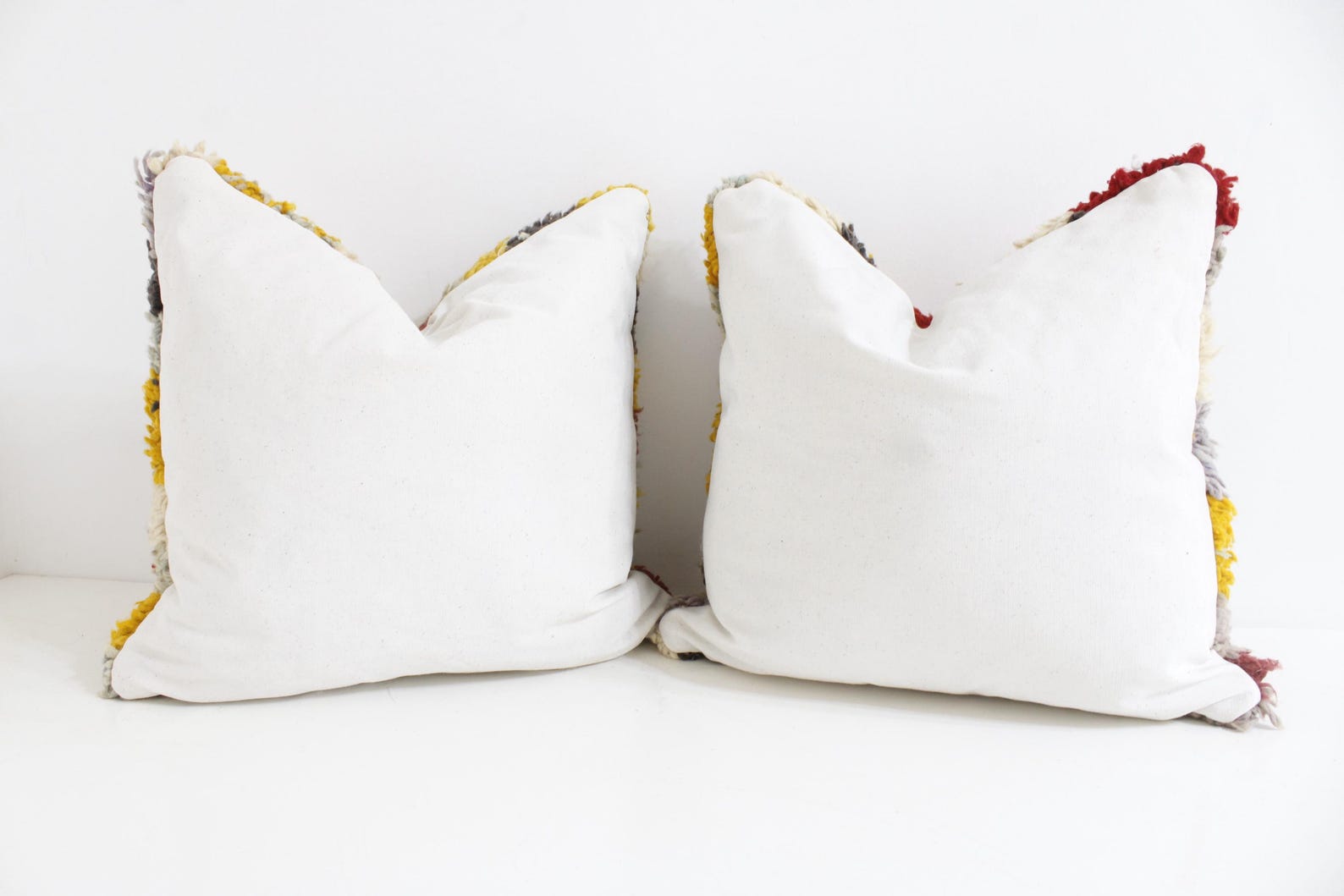 Vintage Moroccan Kilim Pillow Covers – Set of 2 Handwoven Wool — view 8