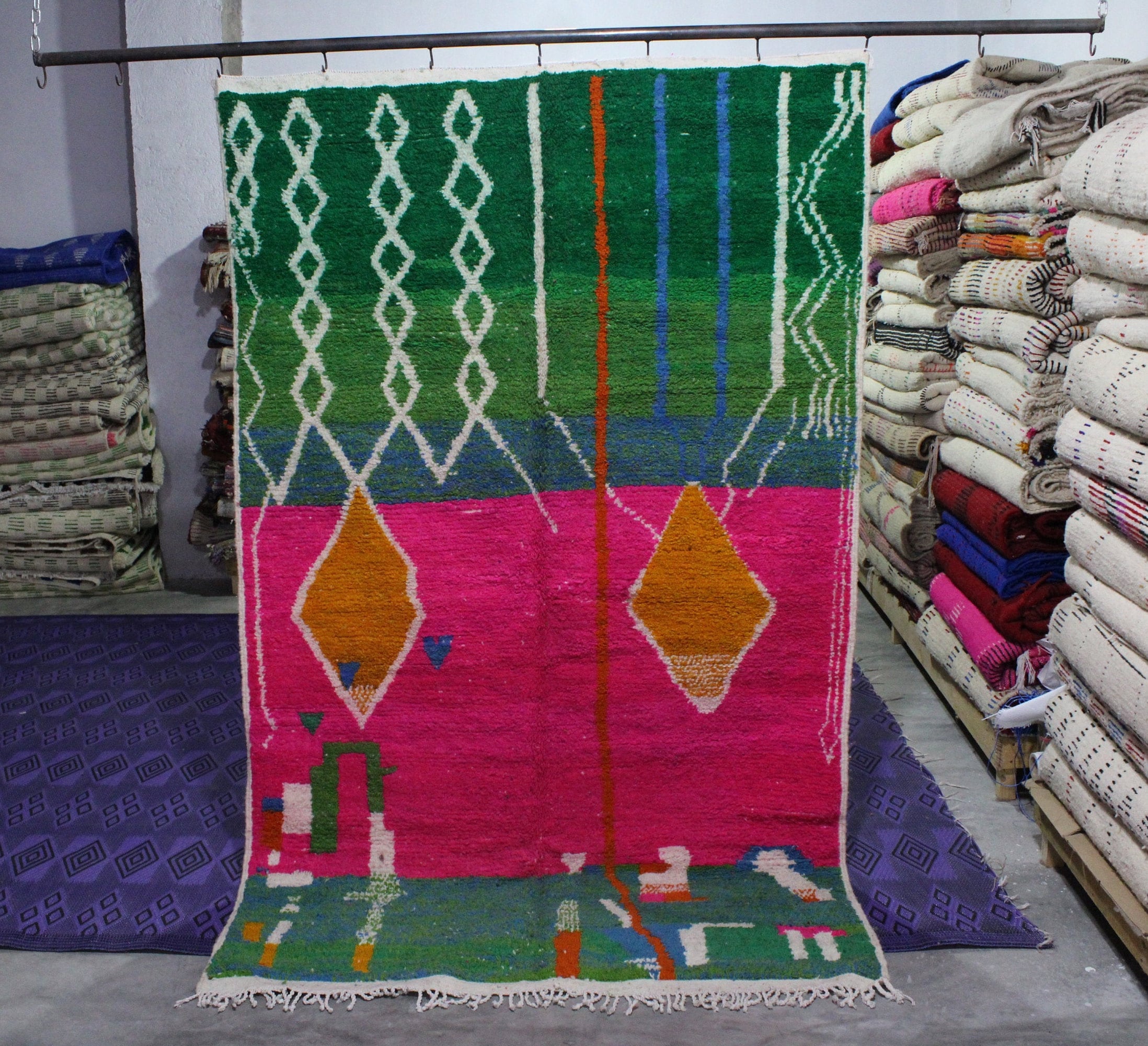 3a08_vintage Moroccan Carpet _ Azilal Carpet Berber Handmade Etsy UK