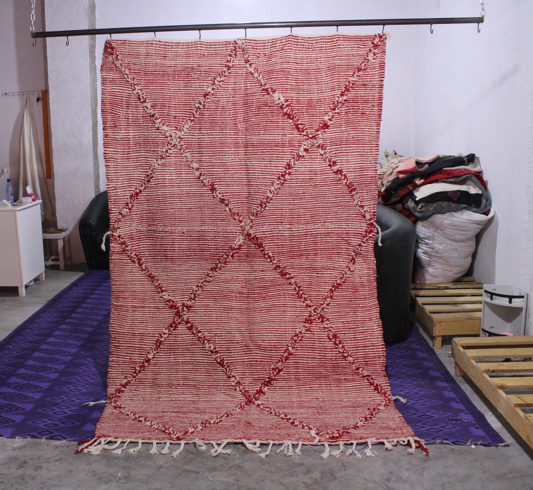 5C20_ Vintage Carpet All Wool Premium 100 Wools Rugs New Beni Ourain