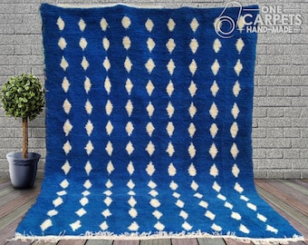Alfombra marroquí de tamaño personalizado, alfombras grandes Beni Ourain, alfombra bereber hecha a mano, alfombra tejida a mano