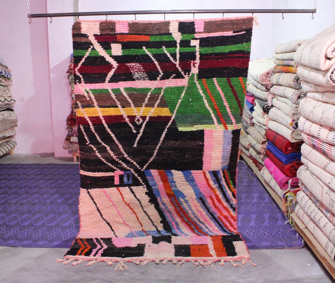 1c31_top Vintage Moroccan Carpet All Wool Premium 100 Wools Rugs New