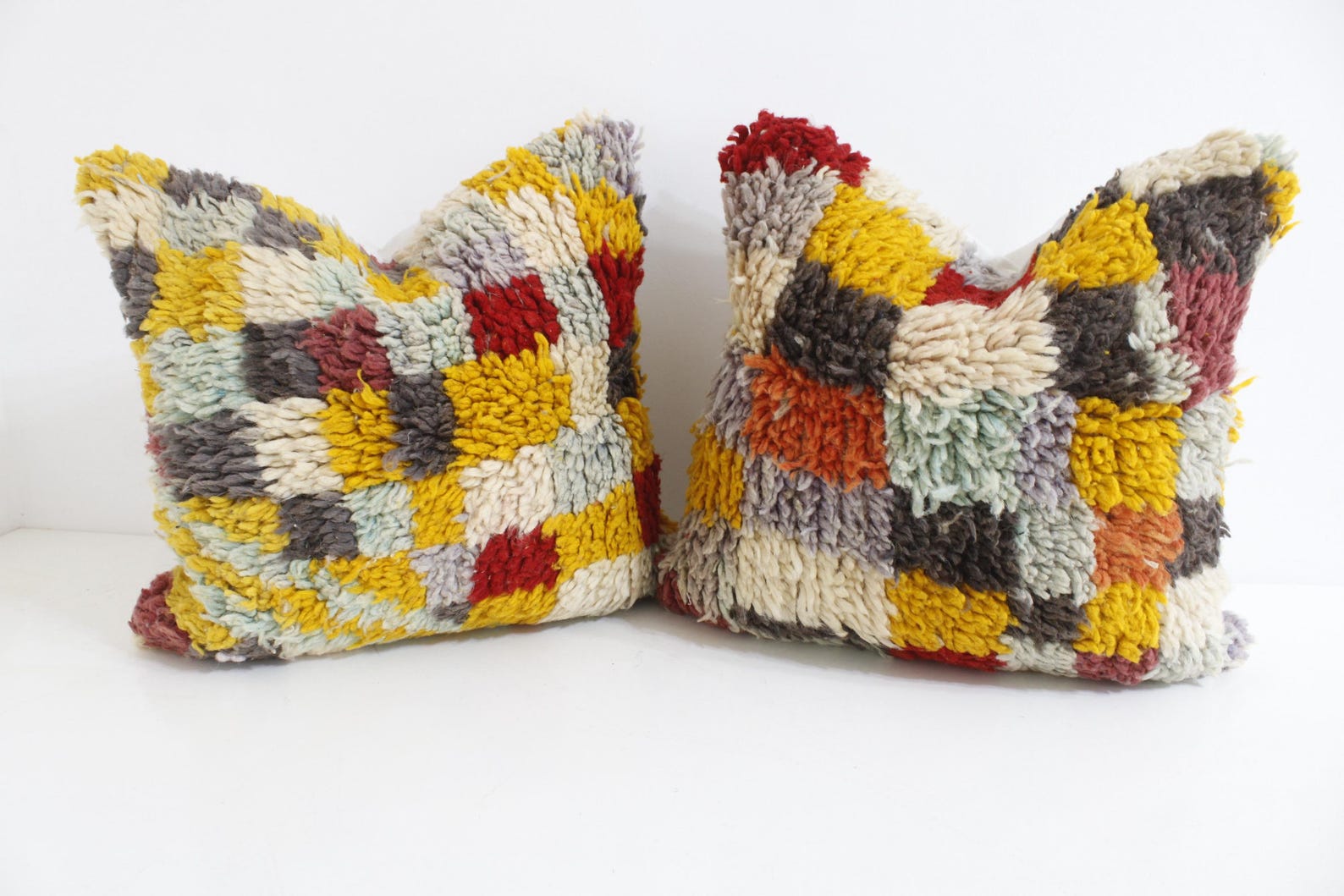 Vintage Moroccan Kilim Pillow Covers – Set of 2 Handwoven Wool — view 5