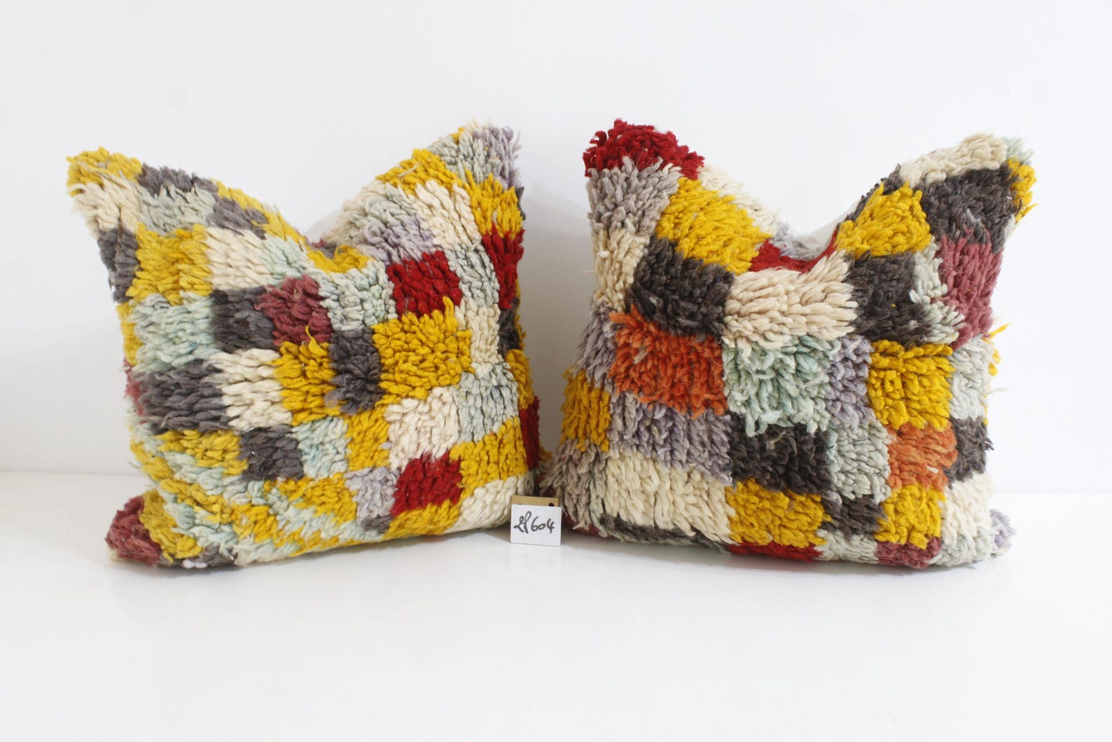 Vintage Moroccan Kilim Pillow Covers – Set of 2 Handwoven Wool — view 6