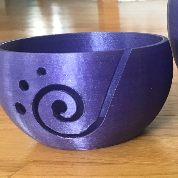 Glittery "Galaxy" Purple - Spiral Yarn Bowl