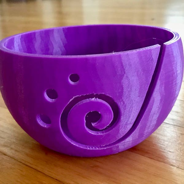 Solid Purple - Spiral Yarn Bowl