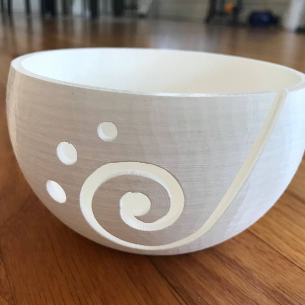 Solid White - Spiral Yarn Bowl