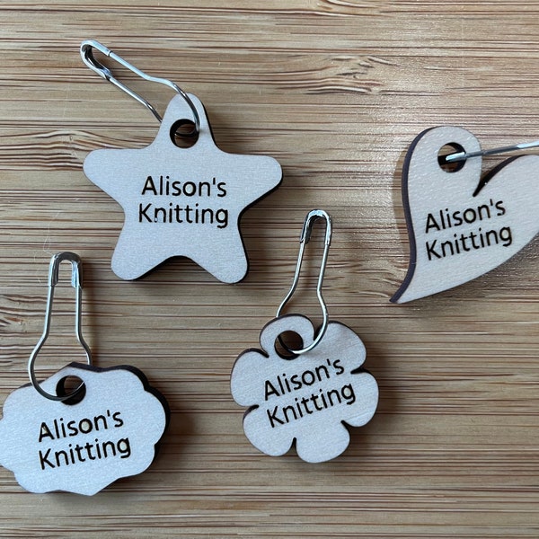 Personalized laser cut knitting markers- The ultimate gift for knitters