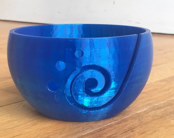 Translucent Sapphire Blue  ON SALE - Spiral Yarn Bowl
