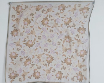 90s Giorgio Armani floral silk chiffon neckerchief /small scarf