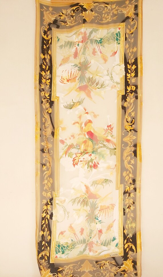 Vintage 90s Gianfranco Ferre floral parrots print… - image 3