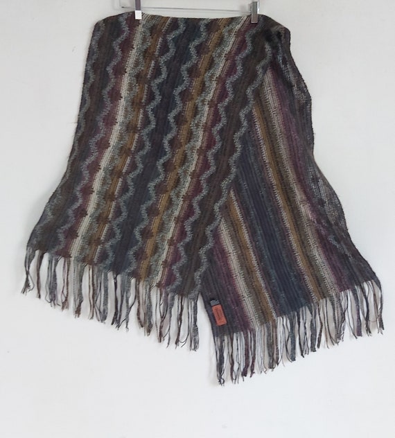 Sciarpa MISSONI In Mohair Fantasia Zig Zag Rosa – Modello SA59PSD3381 0003, Nuova Con Etichette, Made In Italy