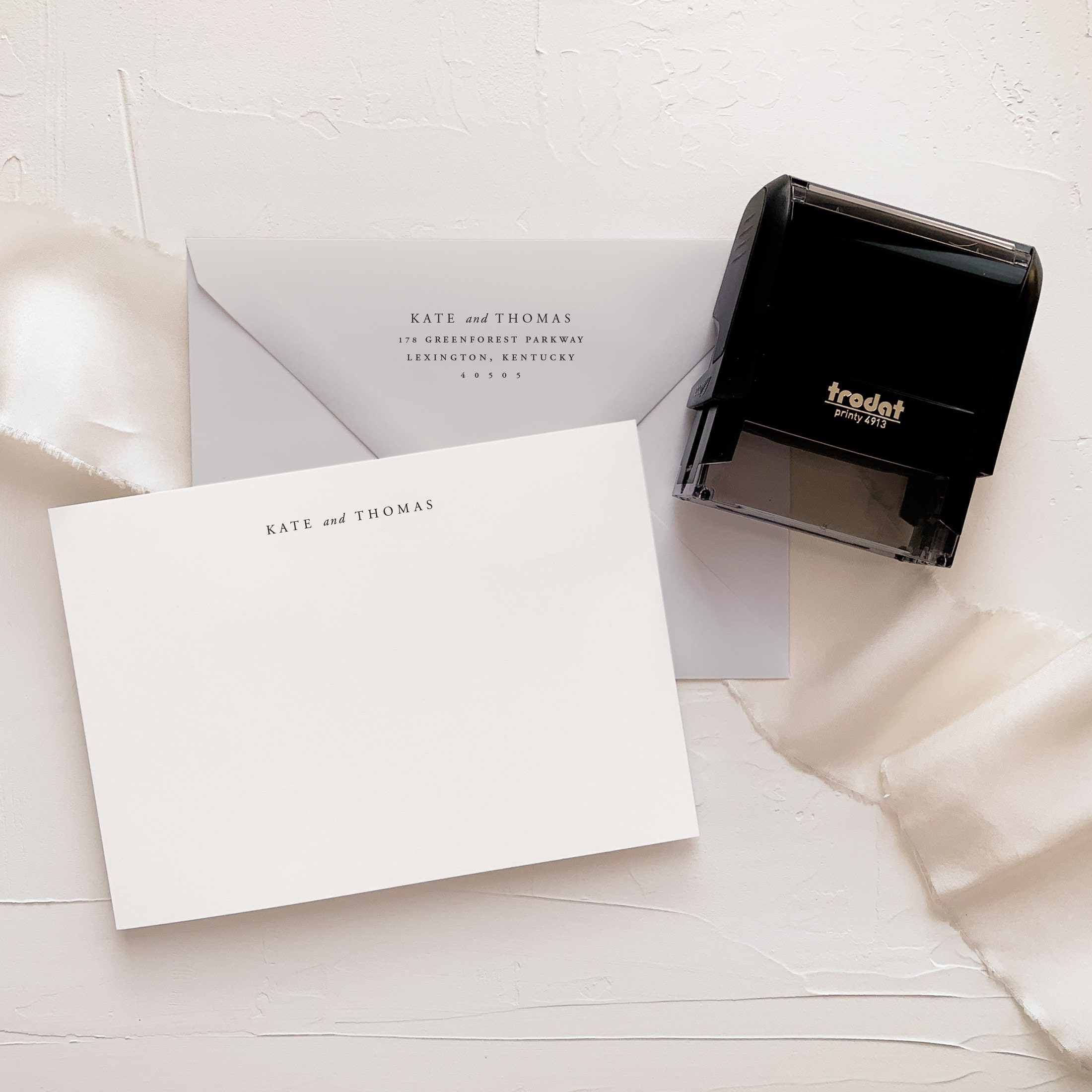 Couples Stationery Set Custom Stationery Set With Self Inking Etsy