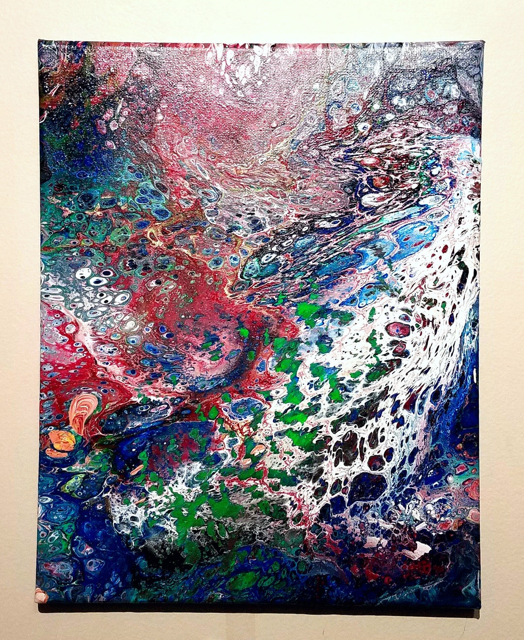 Fluorescent Abstract Acrylic Pour Painting - Etsy