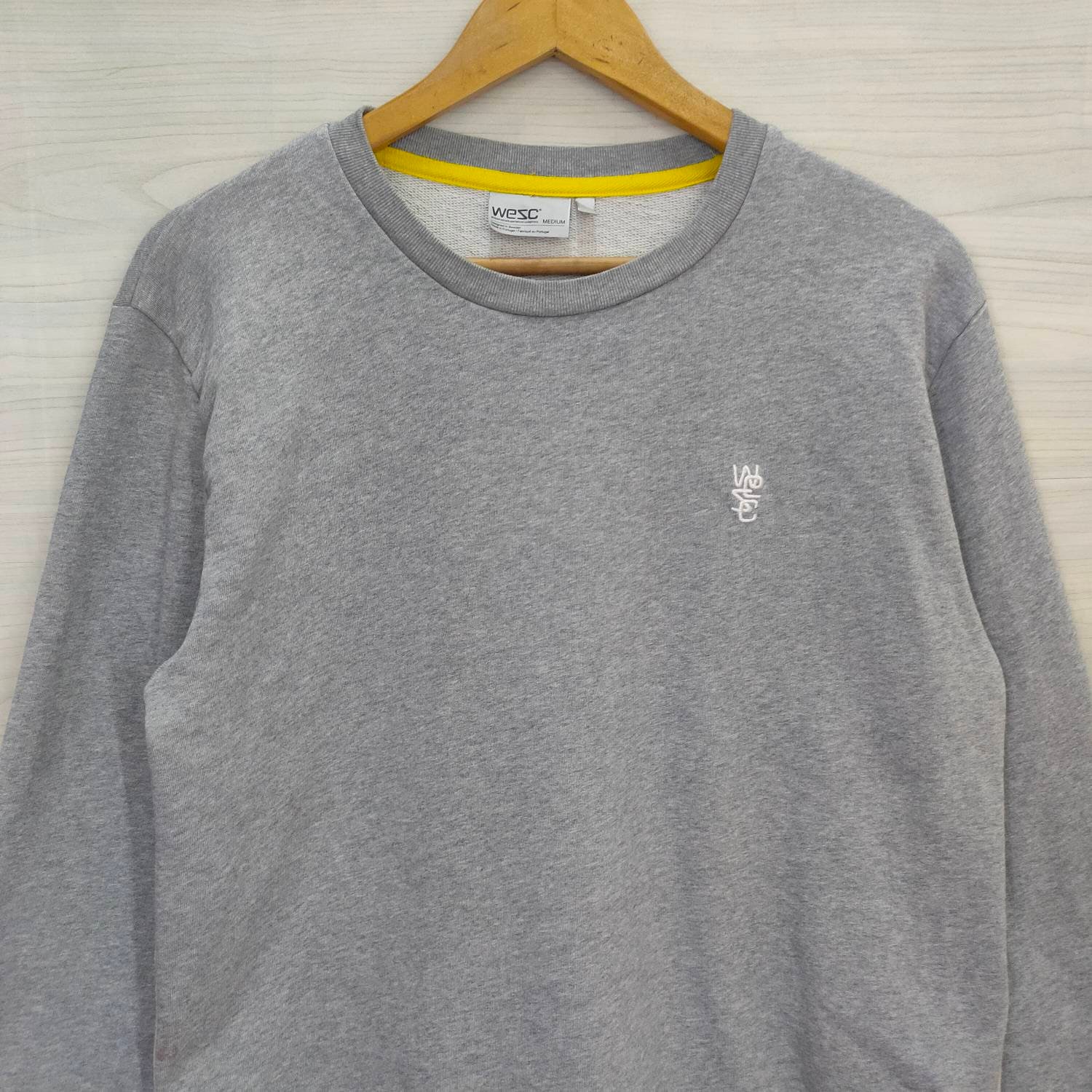 XL★古着 長袖 スウェット メンズ Wesc クルーネック 黒 ブラック 24may18 中古 スエット トレーナー トップス 古着通販 XL☆古着 長袖 スウェット メンズ クルーネック エンジ