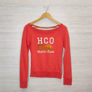 Waikiki Beach Sweatshirt Vintage Hollister California Pullover Crewneck Womens Size XS