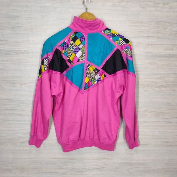 Vintage 90s Windbreaker Jacket , Pink Coat , Colorblock Jacket , Colorful ,  Multicolor , American Streetwear , Medium -  Canada