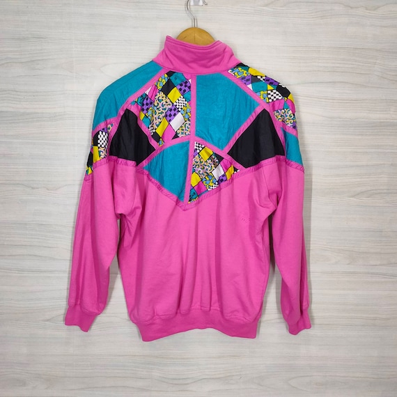 Vintage 90s Windbreaker Jacket , Pink Coat , Colorblock Jacket , Colorful ,  Multicolor , American Streetwear , Medium -  Canada