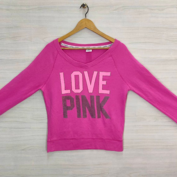 Y2K Love Pink VICTORIA S SECRET Big Logo Spell Out Sweatshirt