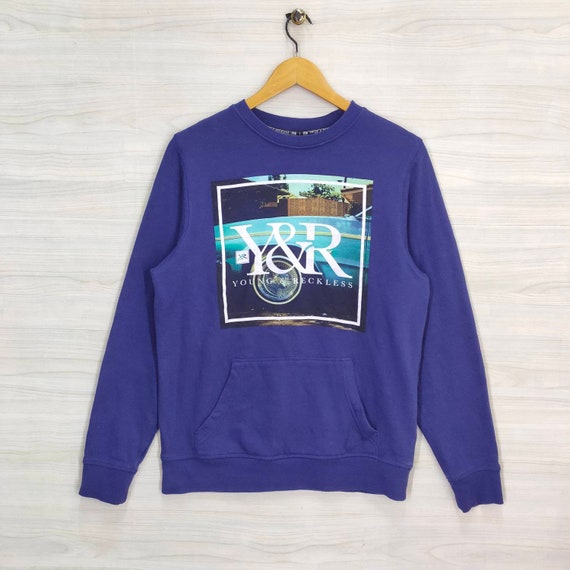 Y2K Young & Reckless Crewneck Sweatshirt Medium V… - image 1