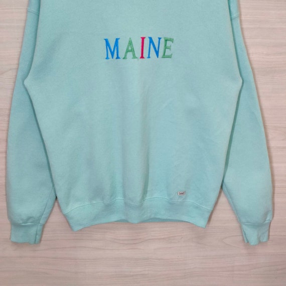 90s Maine Crewneck Medium Vintage Lee Sweatshirt … - image 4