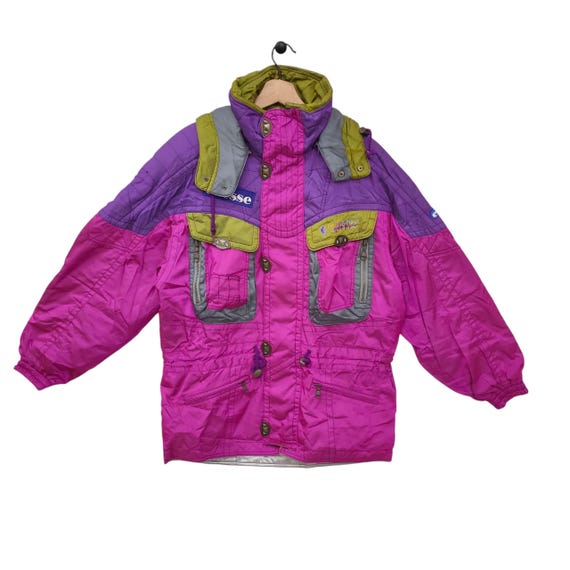 ELLESSE Ski Jacket Medium / Vintage Colorblock Winter Jacket