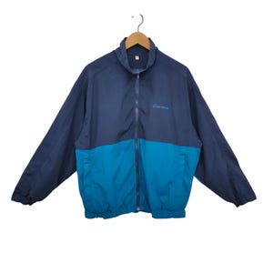 Y2K Color Block Jacket Large Vintage 90s Multicolor Jacket Sweater Colorblock jacket Size L