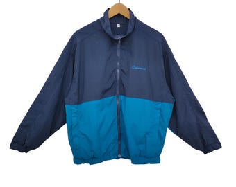 Y2K Color Block Jacket Large Vintage 90s Multicolor Jacket Sweater