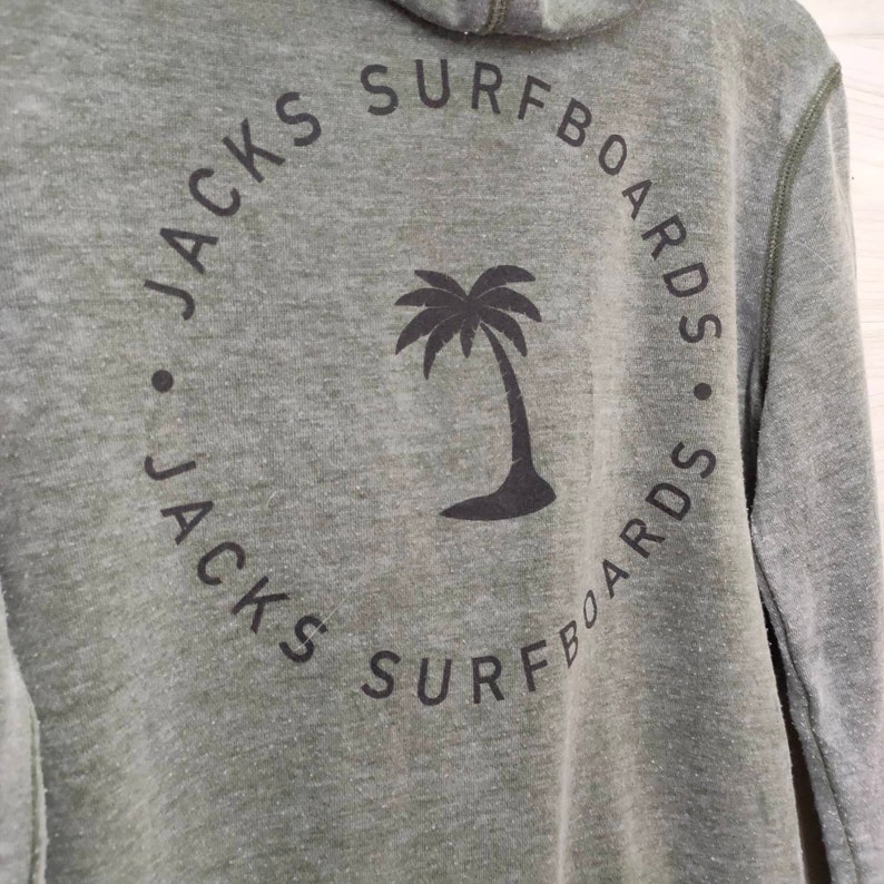Jacks Surfboards Hoodie Vintage Jacks Surfer Ocean Wave Pattern