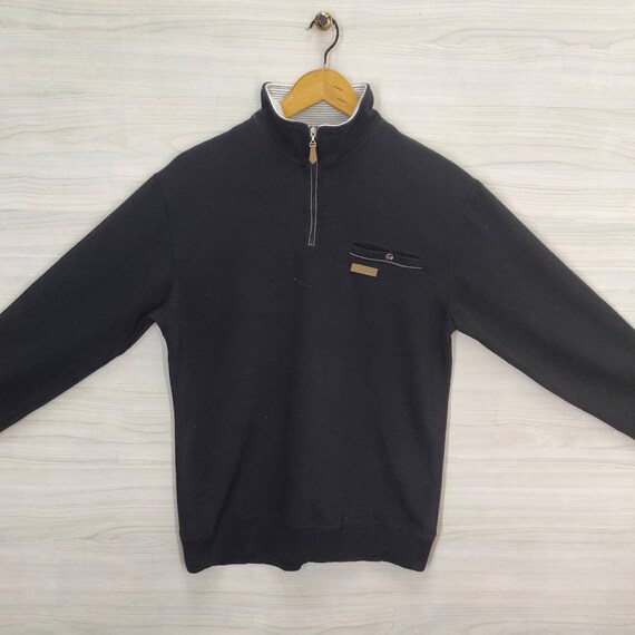 First Down Sweater Quarter Zip Medium Vintage Fir… - image 2