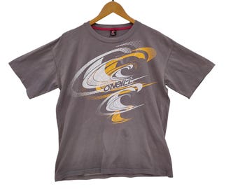 90s O'Neill Surf Gear Tee Vintage Surf Style Tee Gray