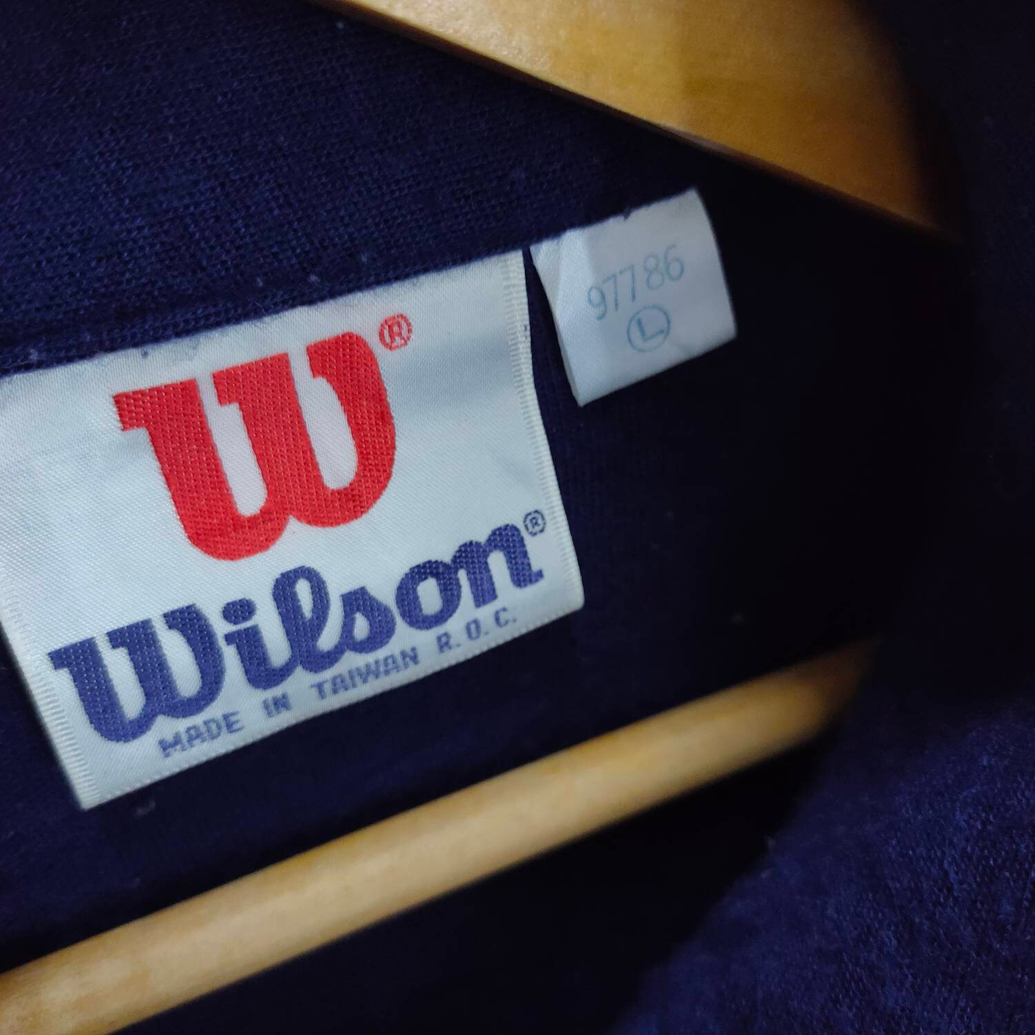 ヴィンテージ 90s ウィルソン ビッグロゴ刺繍 セーター ジャケット ヴィンテージ 90s ウィルソン ビッグロゴ刺繍 セーター