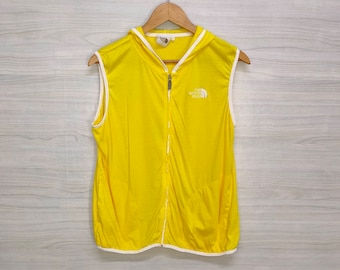 The North Face Tank Vintage 90's The North Face Hoodie Outwear North Face Sleeve Less Shirts Zipper Size L