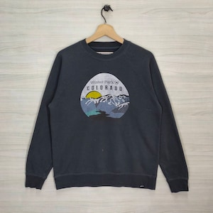 Winter Park Colorado Raglan Sweatshirt Small Medium Vintage Colorado Souvenir Sweatshirt Jumper Pullover Crewneck Black Size S/M