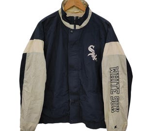 ウェア CHICAGO WHITE SOX MLB JACKET 90s VINTAGE 90s Chicago White Sox Windbreaker X-large Vintage MLB Zipper