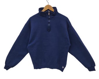 Vintage Russell Athletic Half Zip Sweatshirt XXL Size Madi in Usa