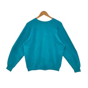 Vtg 80er Jahre Sweat Bekleidung von Tultex Raglan Sweatshirt Vintage Blanko Pullover Pullover Pullover Crewneck Made in USA