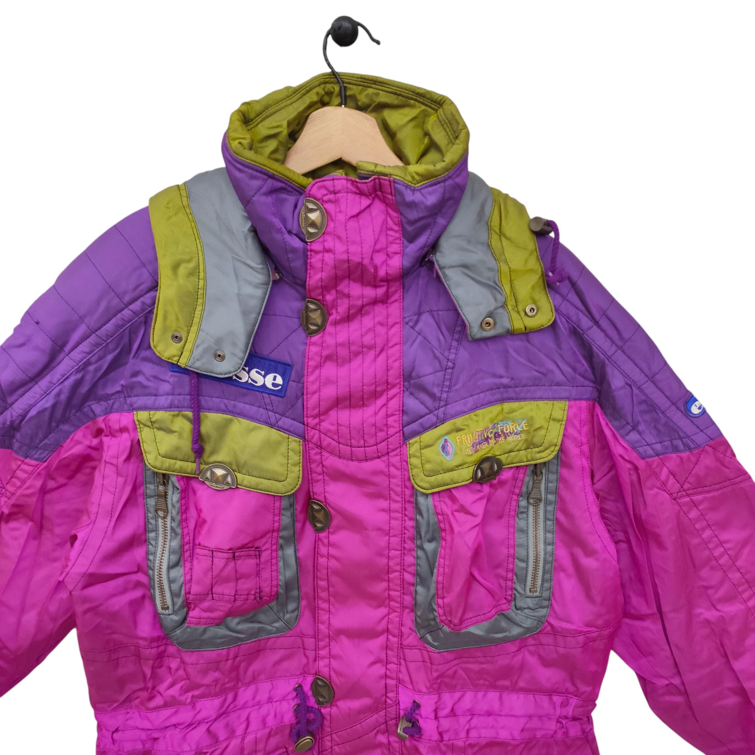 ELLESSE Ski Jacket Medium / Vintage Colorblock Winter Jacket