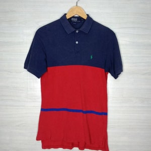 Polo Ralph Lauren vintage des années 1990 Polo Ralph Lauren manches courtes rayures color block multicolore poney taille S